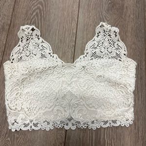 White lace bralette